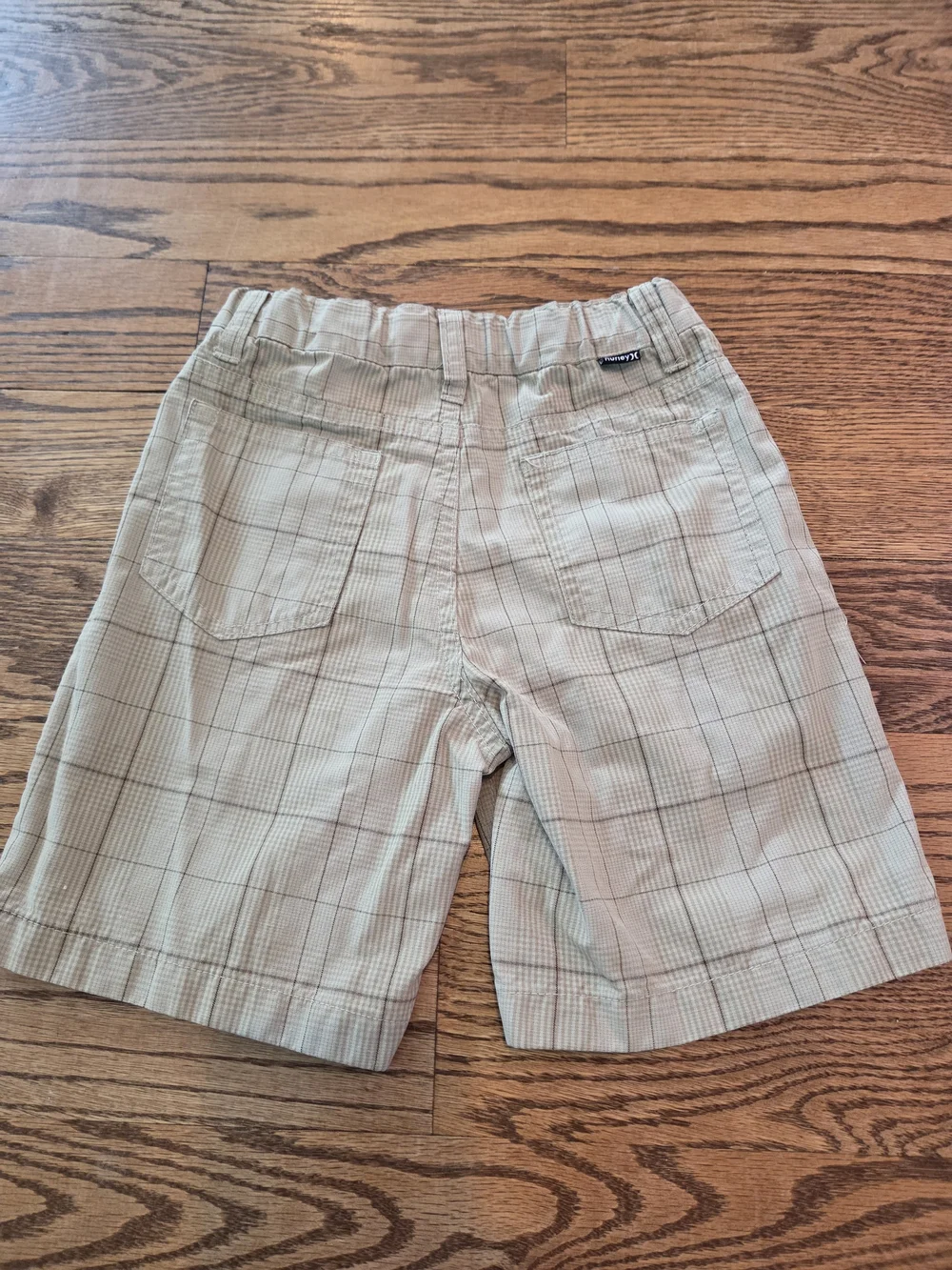 Hurley Boys - Light Khaki Plaid Shorts - Size 5